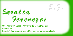 sarolta ferenczei business card